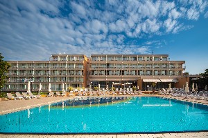 Hotel exterior and pool