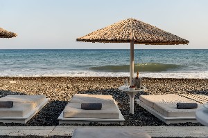sunbeds and umbrellas