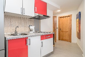 Studio balcony kitchen