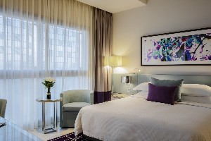 Spacious one-bedroom suite with kitchenette.