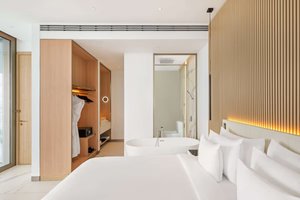 Spacious suite with kitchenette, views & butler.