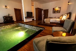 Adorned with a private lunge pool.