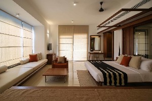 Luxury, spacious living, smart TV & minibar.