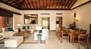 Spacious rooms, private pool, serene garden views.