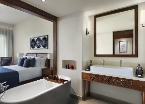 The Indian Ocean dazzles from this haven.