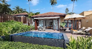 Soft white sands just steps away.